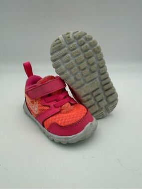 Baby Infant Girl Nike Flex Experience 3 TDV Pink Orange 653700-602 Shoes Size 4C